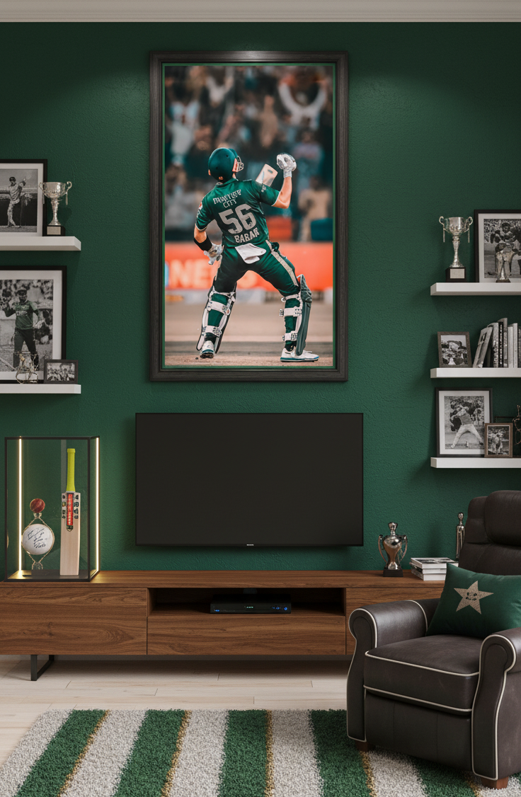 Moment of Glory – Babar Azam in Action Wall Art