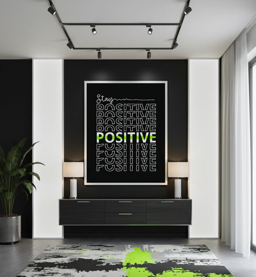 Stay Positive – Motivational Quote Wall Art