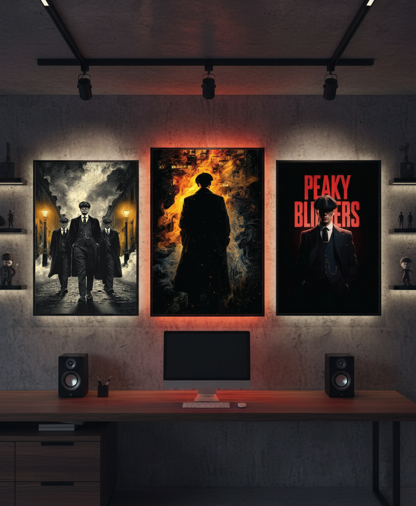 Grit & Glory – 3 Panel Peaky Blinders Wall Art
