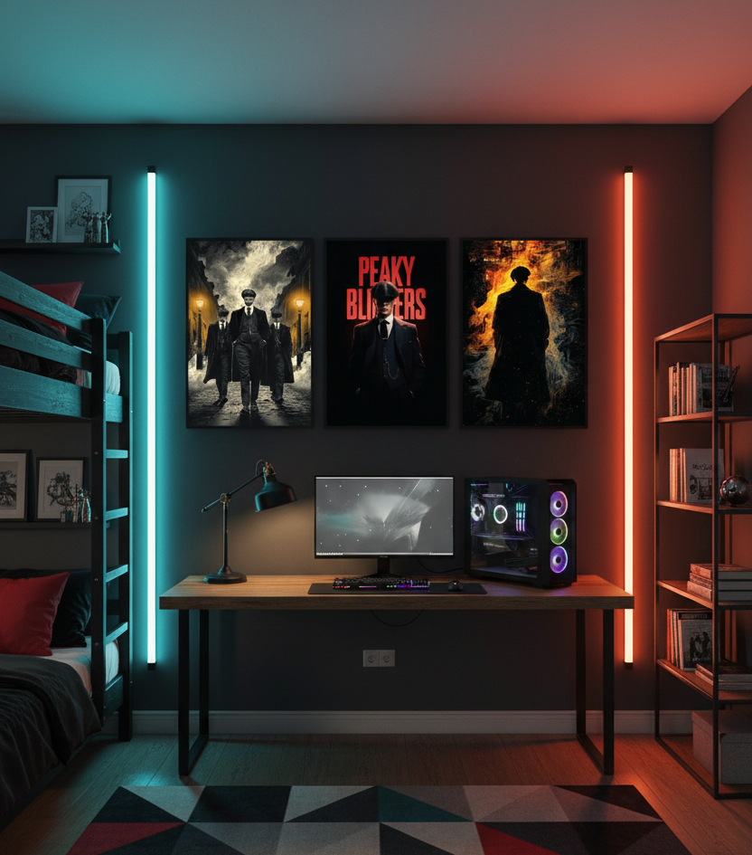 Grit & Glory – 3 Panel Peaky Blinders Wall Art