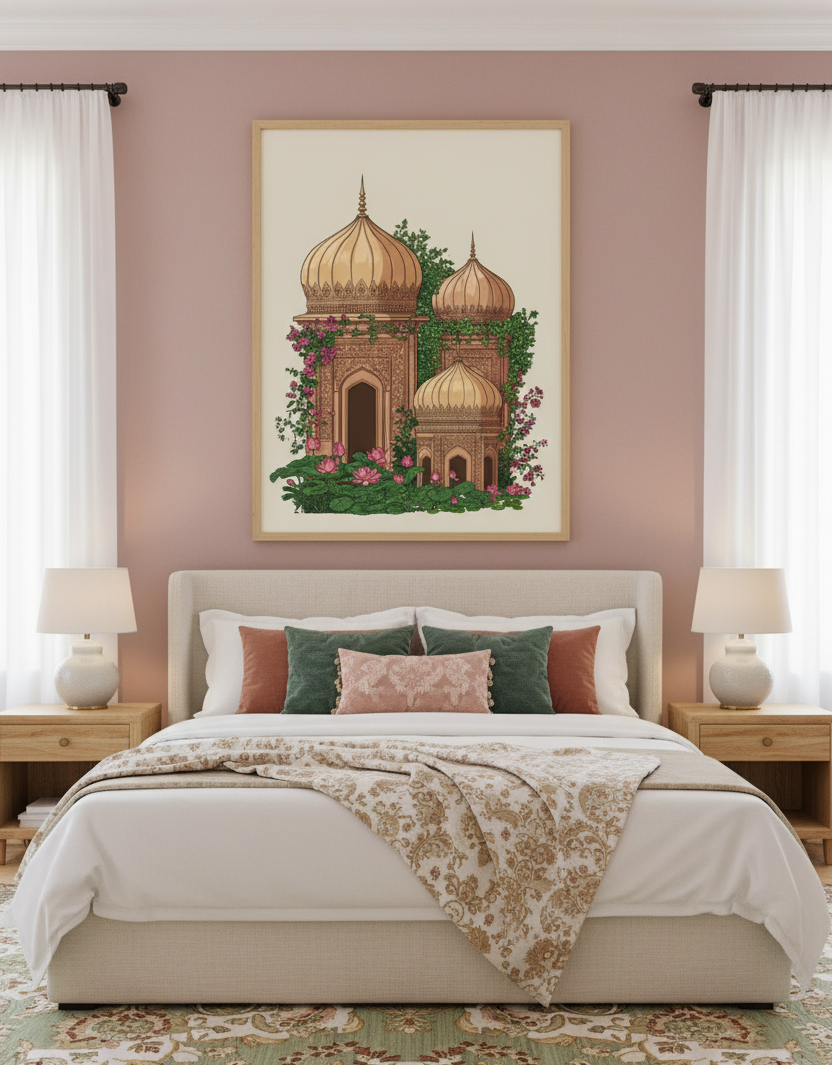 Timeless Grandeur – Mughal Fort Front View Wall Art