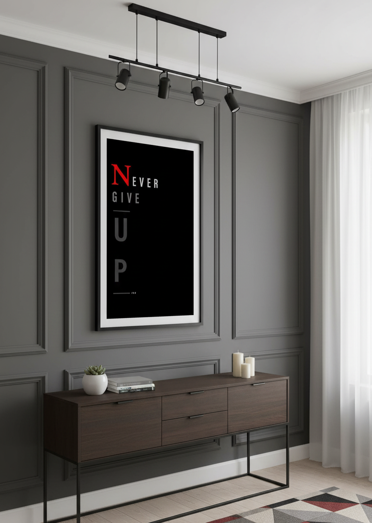 Never Give Up – Motivational Quote Wall Art