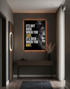 Never Quit – Lion Motivational Wall Art