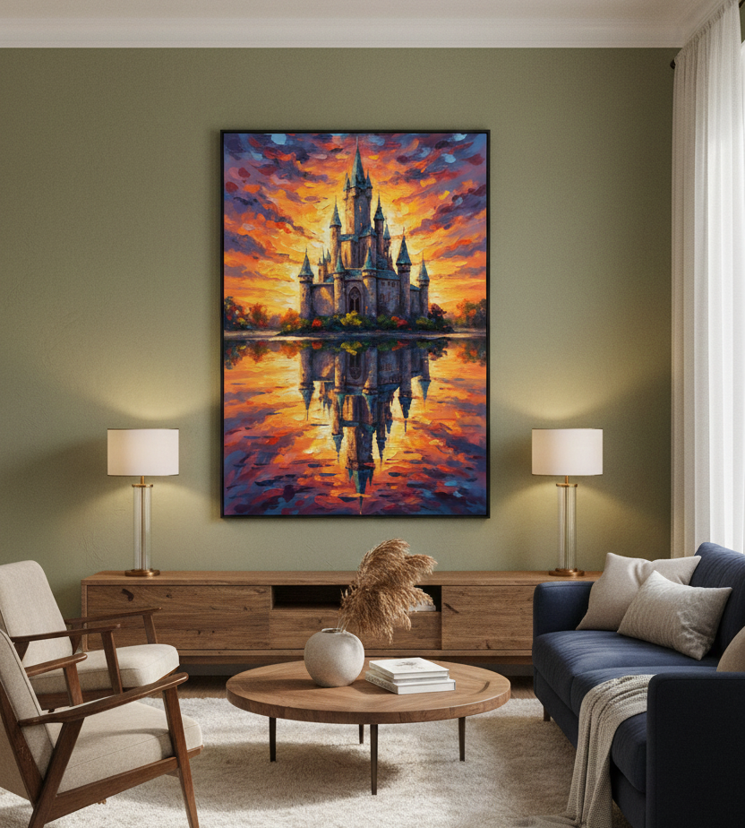 Castle by the Lake – Echoes of a Bygone Era Wall Art