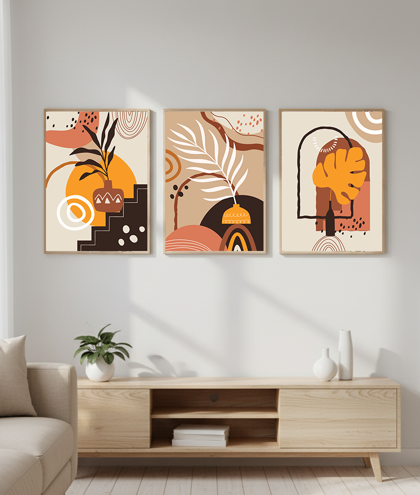 Geometrical Floral – Boho Plant Wall Art