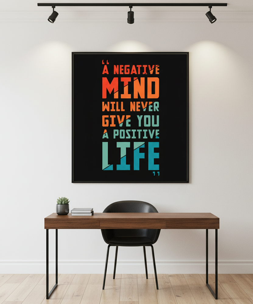Positive Life – Motivational Quote Wall Art
