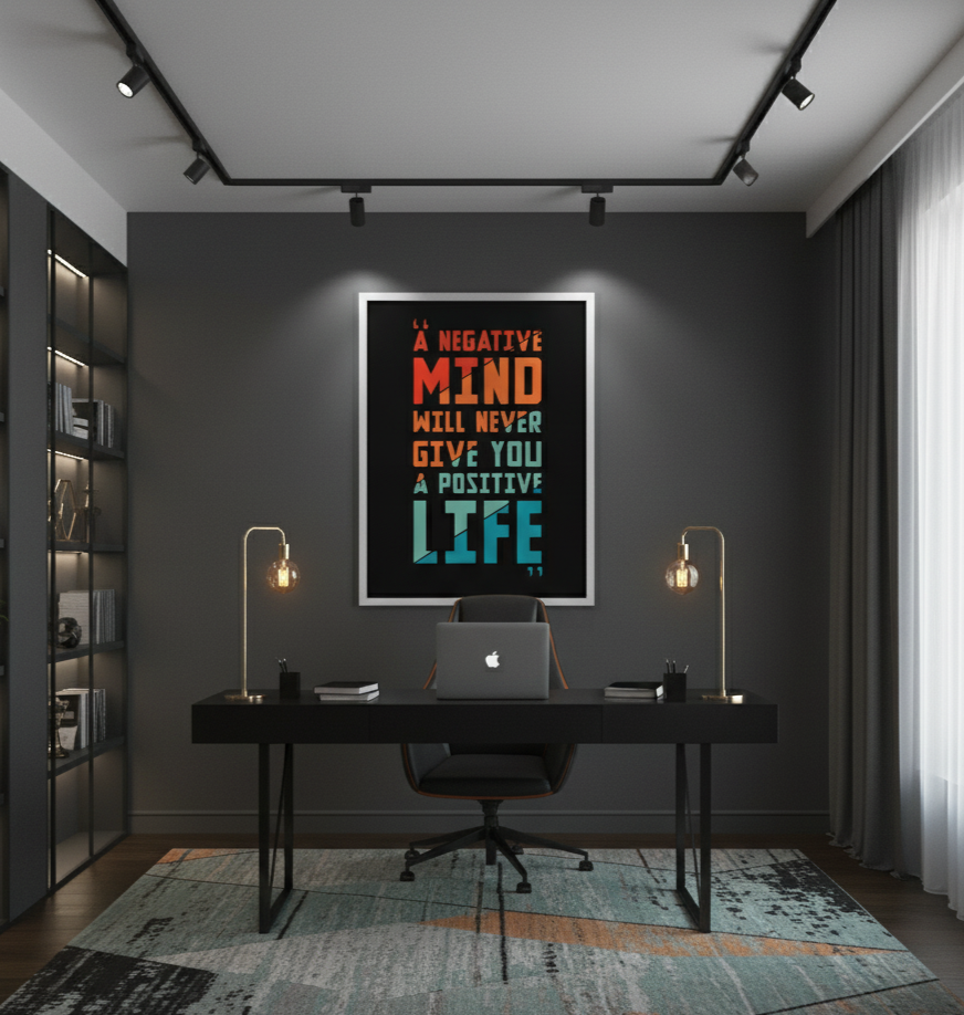 Positive Life – Motivational Quote Wall Art