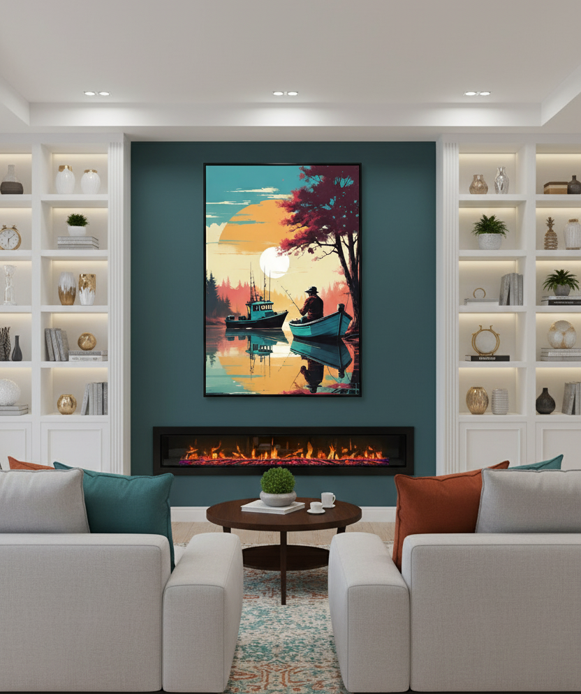Quiet Pursuit – The Fisherman’s Calm Wall Art