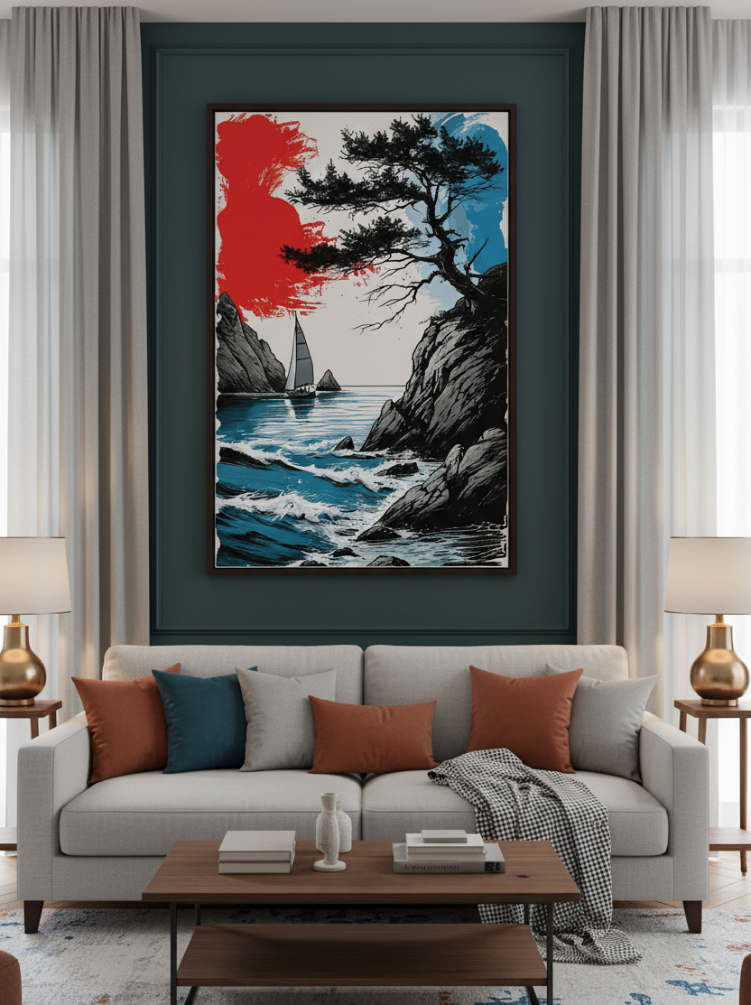 Sail Through Serenity – Coastal Escape Wall Art