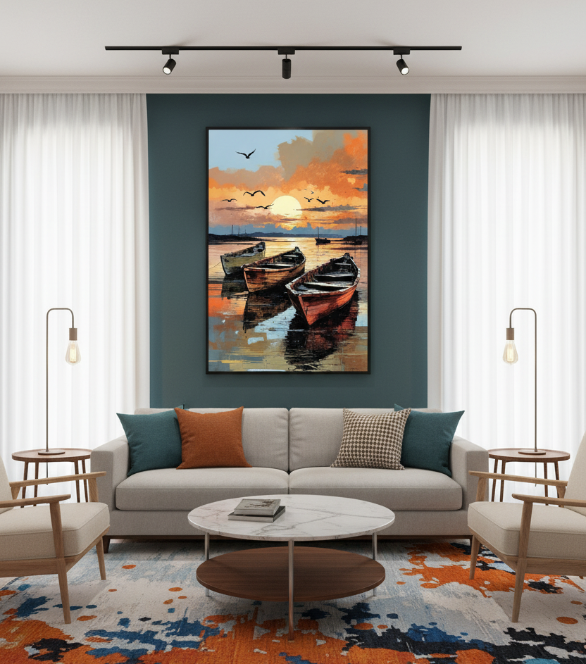 Serenity Afloat – Boats on Calm Waters Wall Art