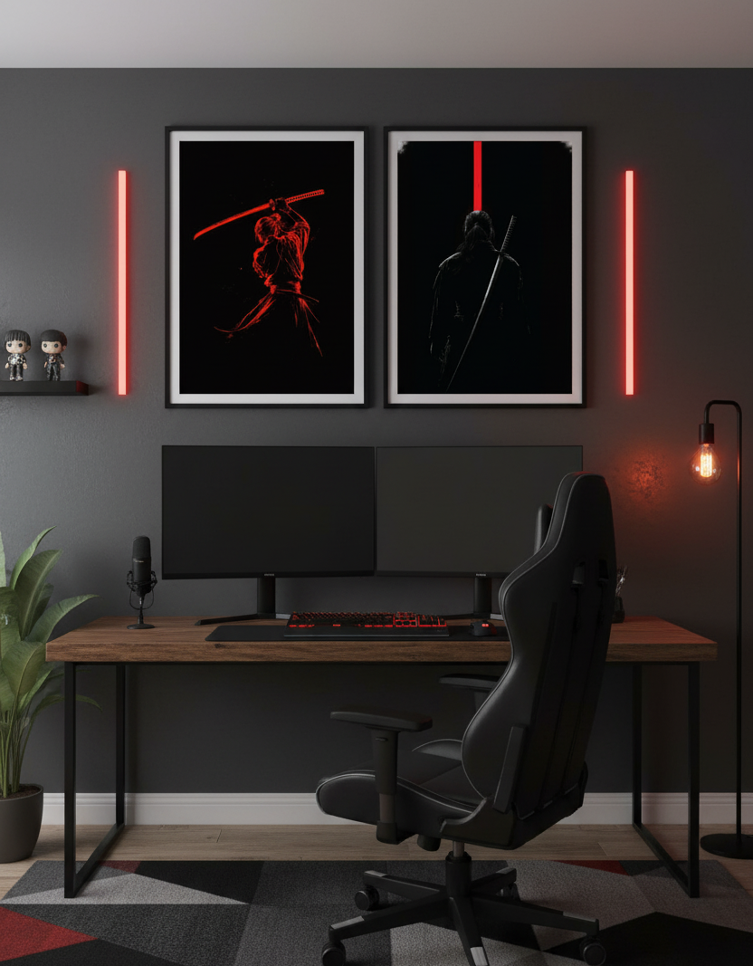 Shadow Warrior – 2 Panels The Ninja Wall Art