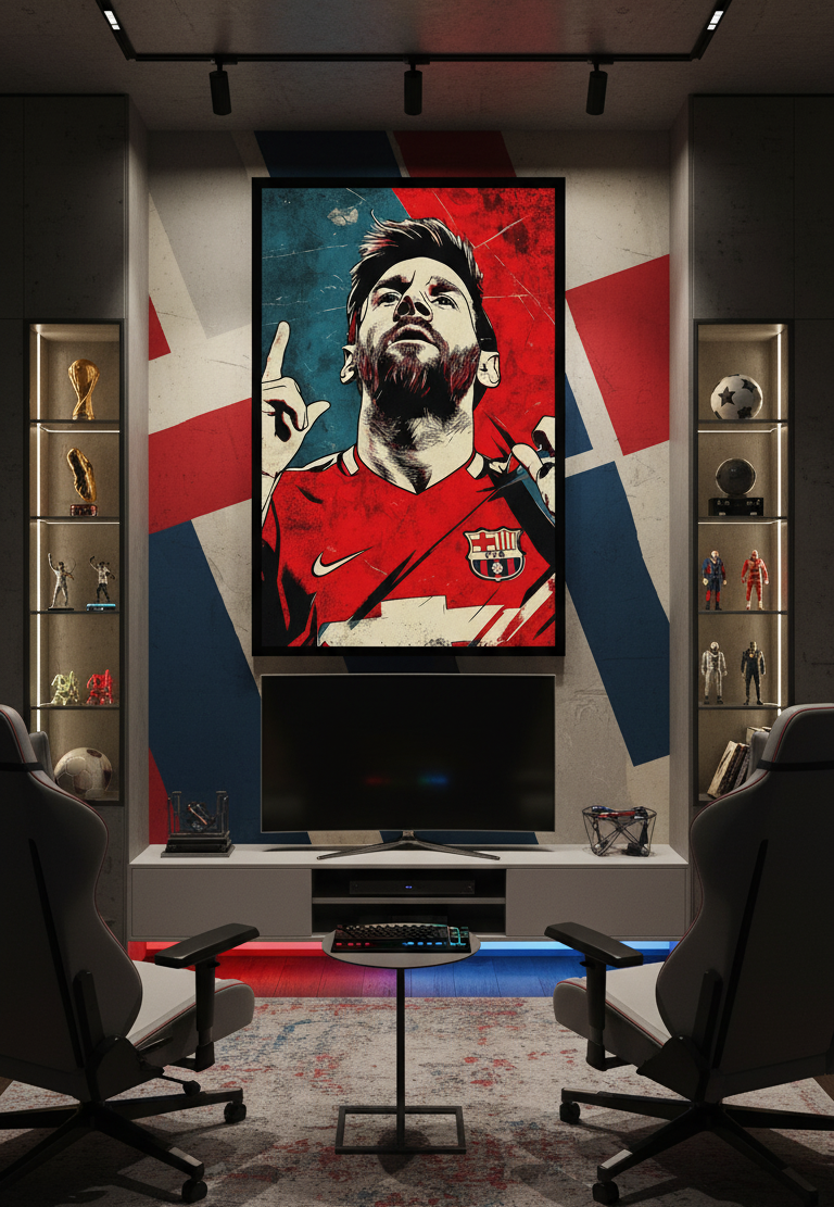 The Legend’s Focus – Messi Wall Art