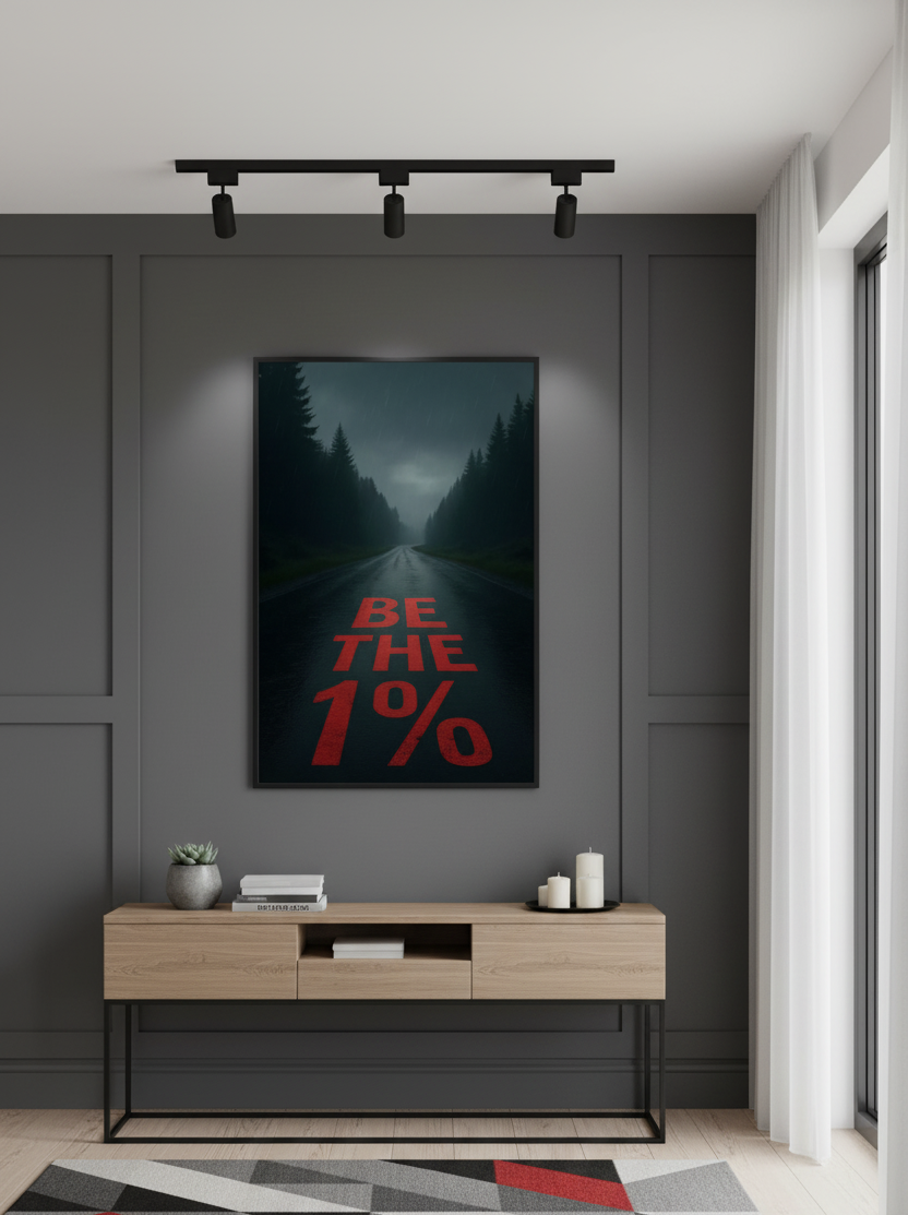 Be The 1% – Success Mindset Quote Wall Art