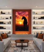 Golden Horizon – Grace at Sunset Wall Art