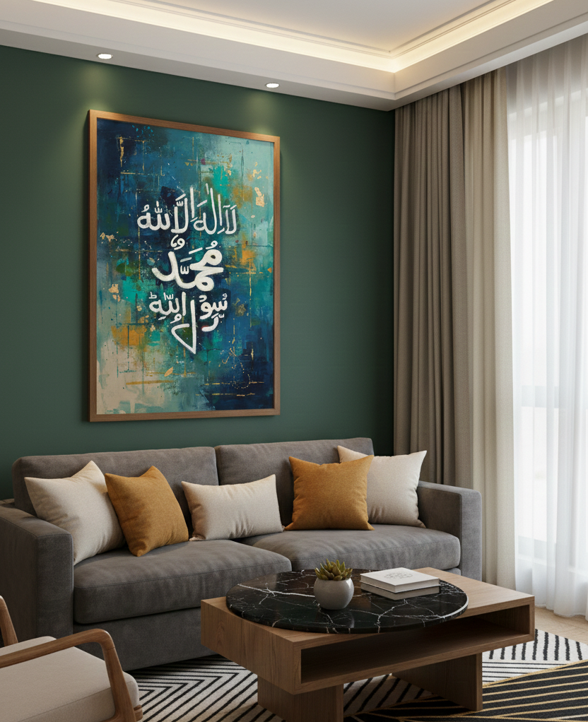 There Is No God But Allah – Islamic Calligraphy Wall Art