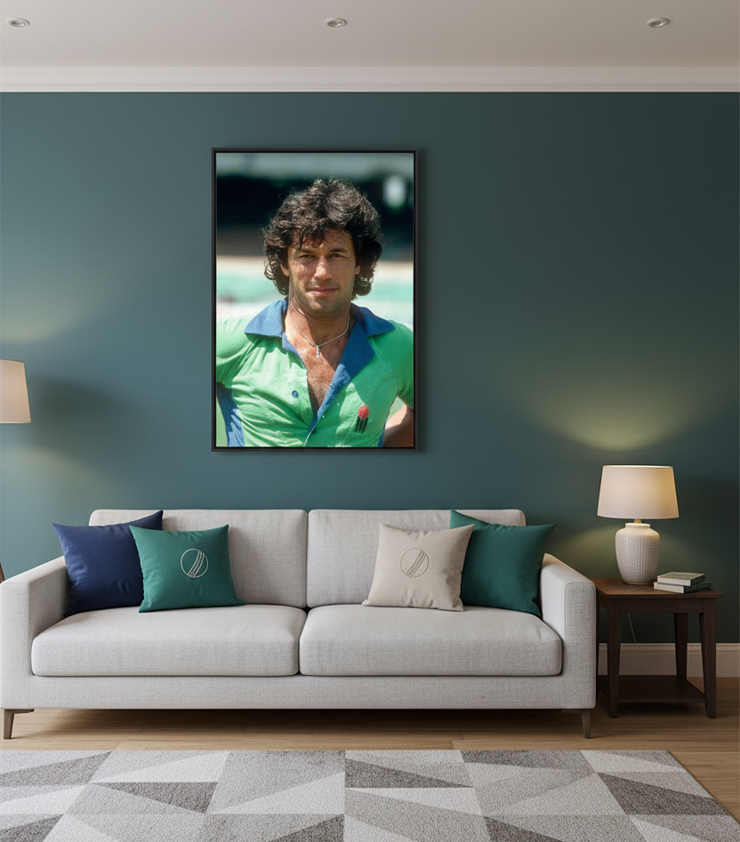 The Champion’s Spirit – Imran Khan in ODI Jersey Wall Art