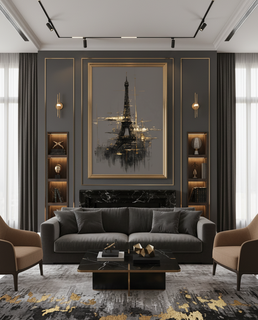 Parisian Grace – The Eiffel Tower Wall Art