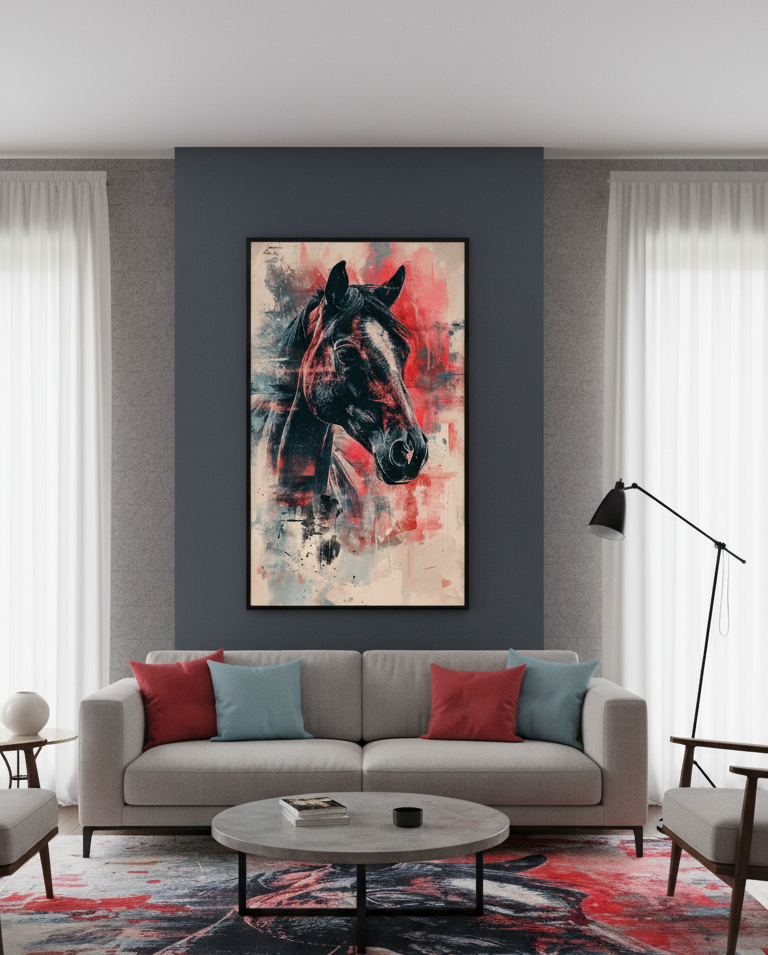 The Horse In Focus Wall Art Panel