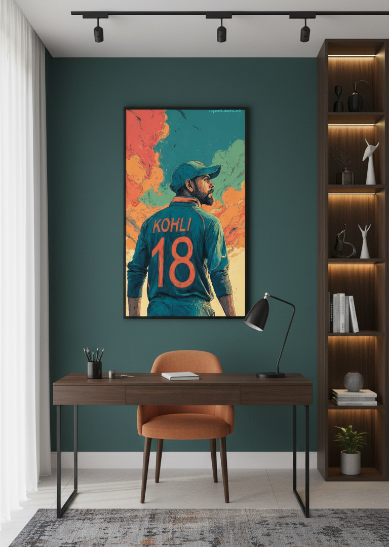 The Passion of Virat Kohli Wall Art Panel