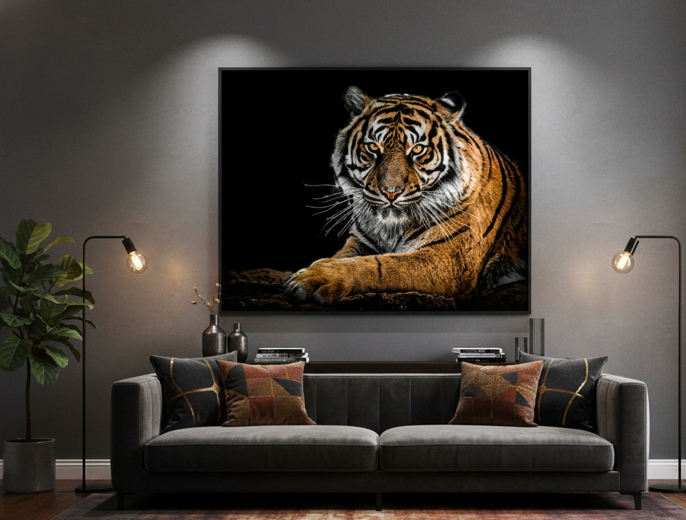 The Regal Tiger Wall Art Panel