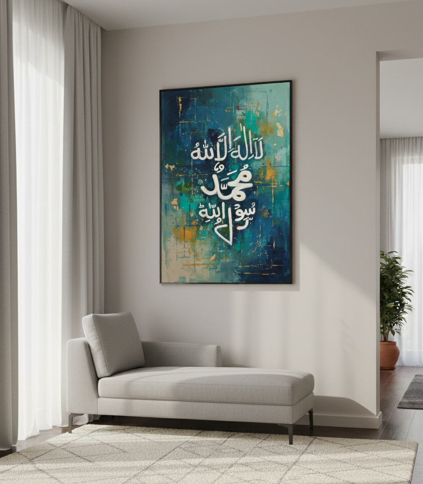 There Is No God But Allah – Islamic Calligraphy Wall Art