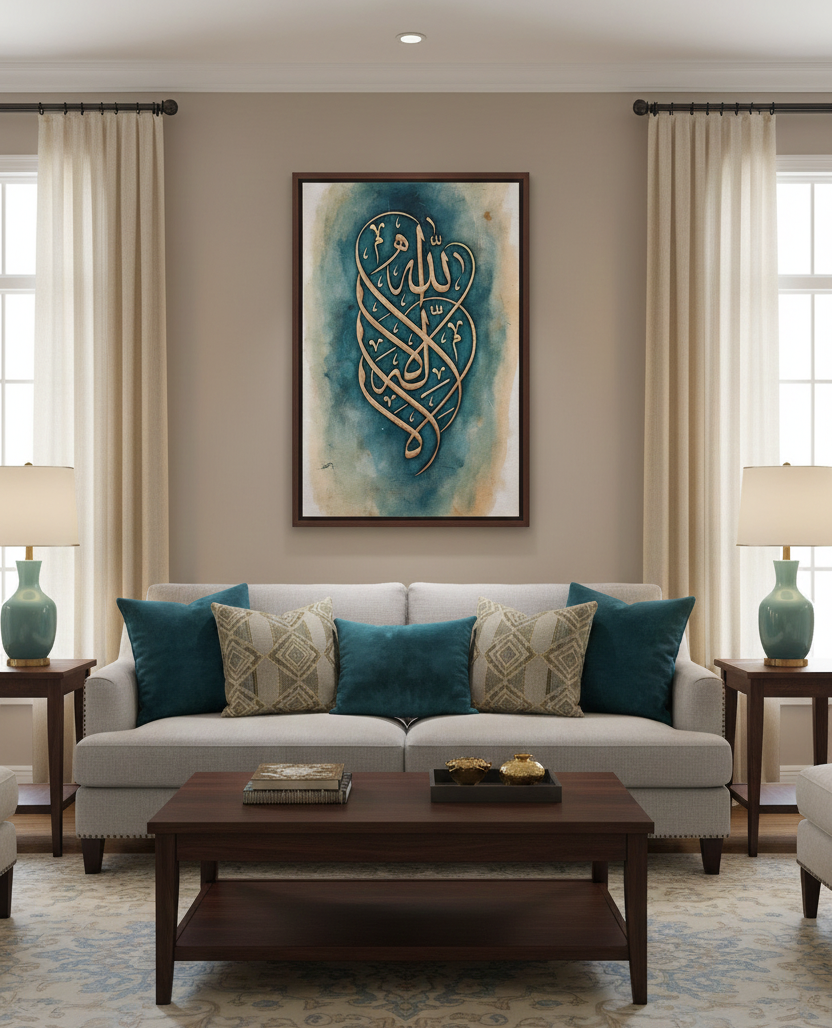 There Is No God but Allah – Islamic Calligraphy Wall Art