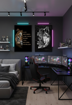 Fierce & Focused – Tiger & Wolf Motivational Wall Art