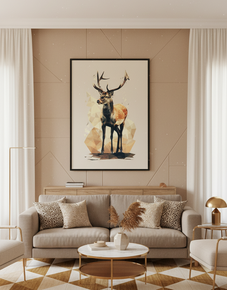 Majestic Deer Wall Art Panel
