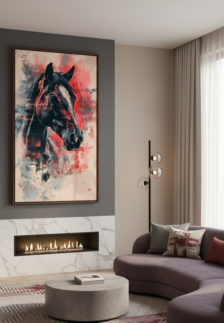 The Horse In Focus Wall Art Panel