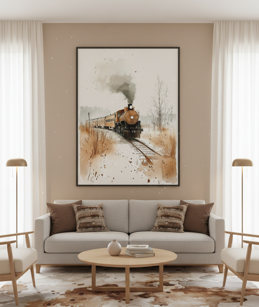 Through the Wilderness – The Passing Train Wall Art