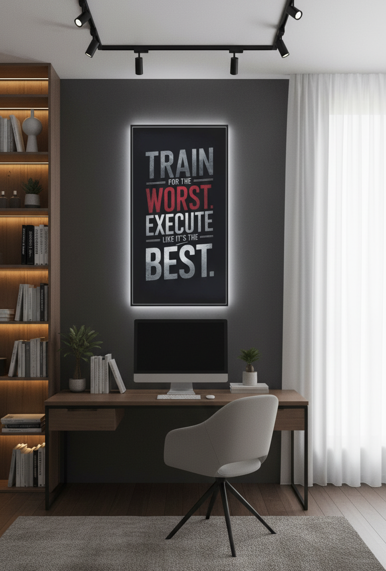 Train for the Worst – Motivational Wall Art