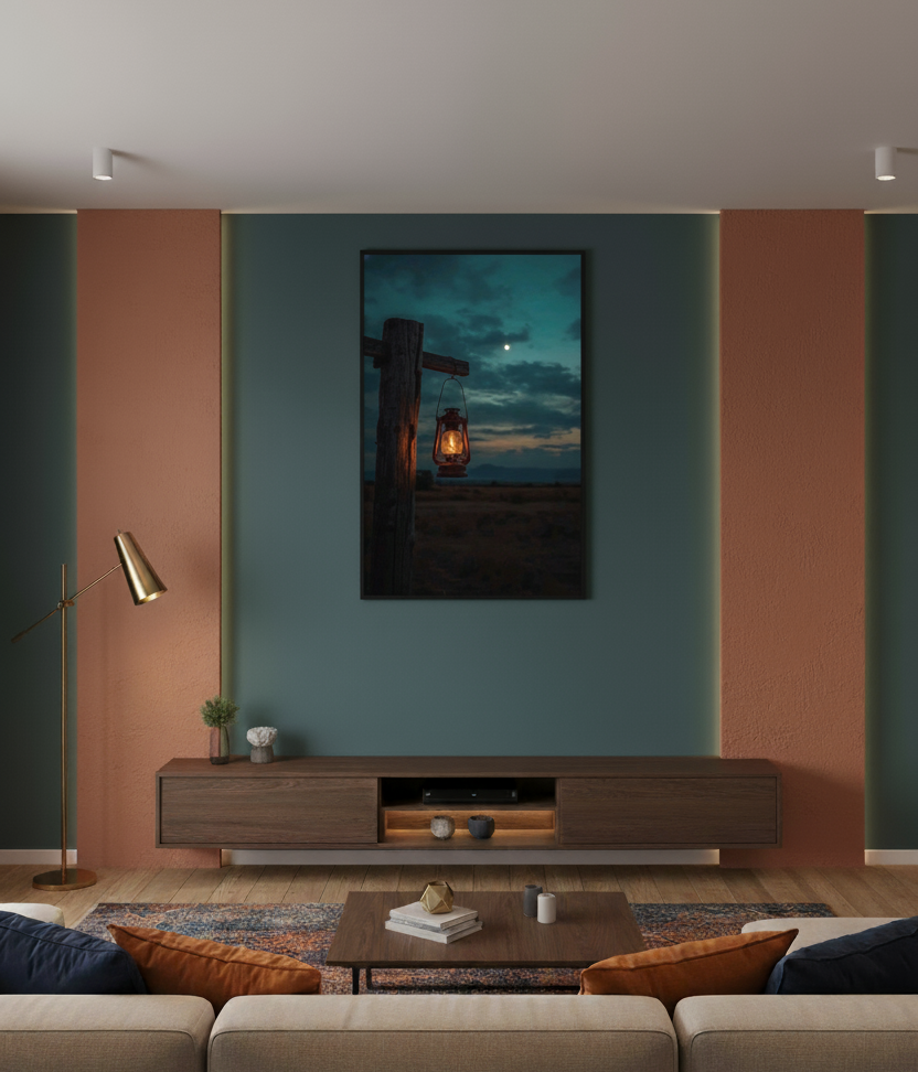 Tranquil Lantern – Serenity at Dusk Wall Art