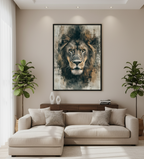 Lion Portrait Wall Art panel – Power In Silence