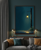 Whisper of Rain – Lantern in the Drizzle Wall Art