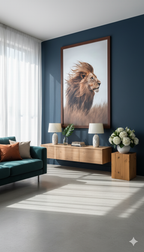 King of the Wind – Majestic Lion Wall Art Panel