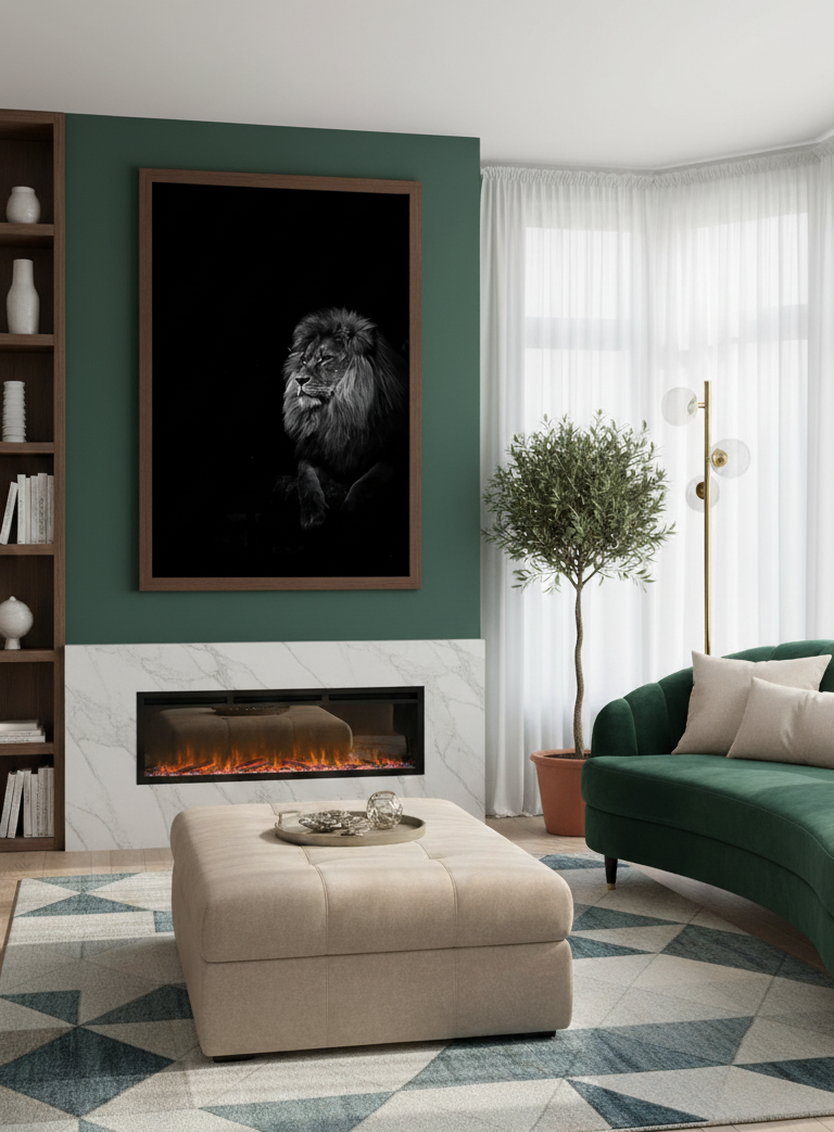 Majestic Lion Wall Art Panel – The King’s Presence
