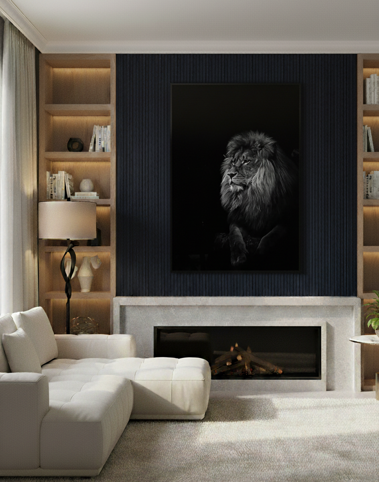 Majestic Lion Wall Art Panel – The King’s Presence