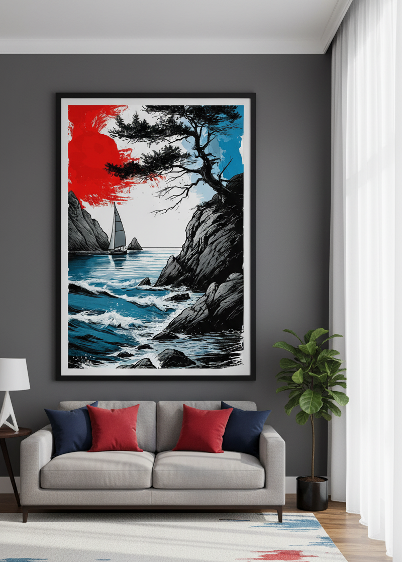 Sail Through Serenity – Coastal Escape Wall Art