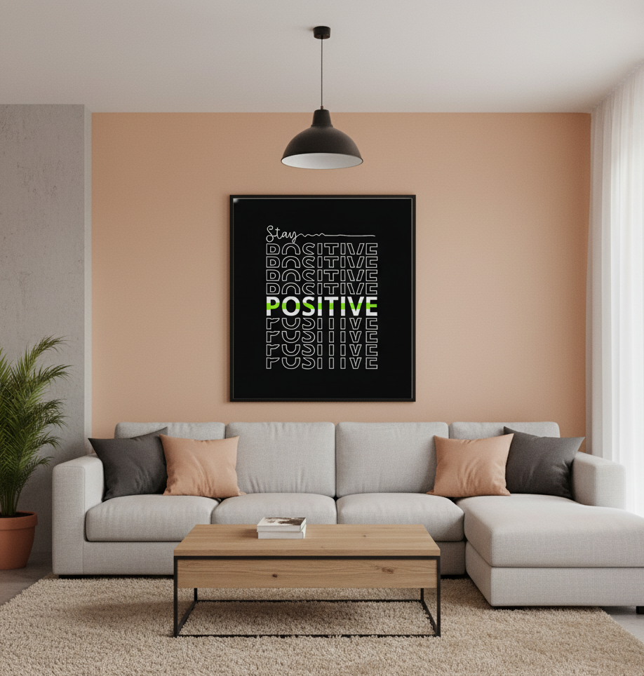 Stay Positive – Motivational Quote Wall Art