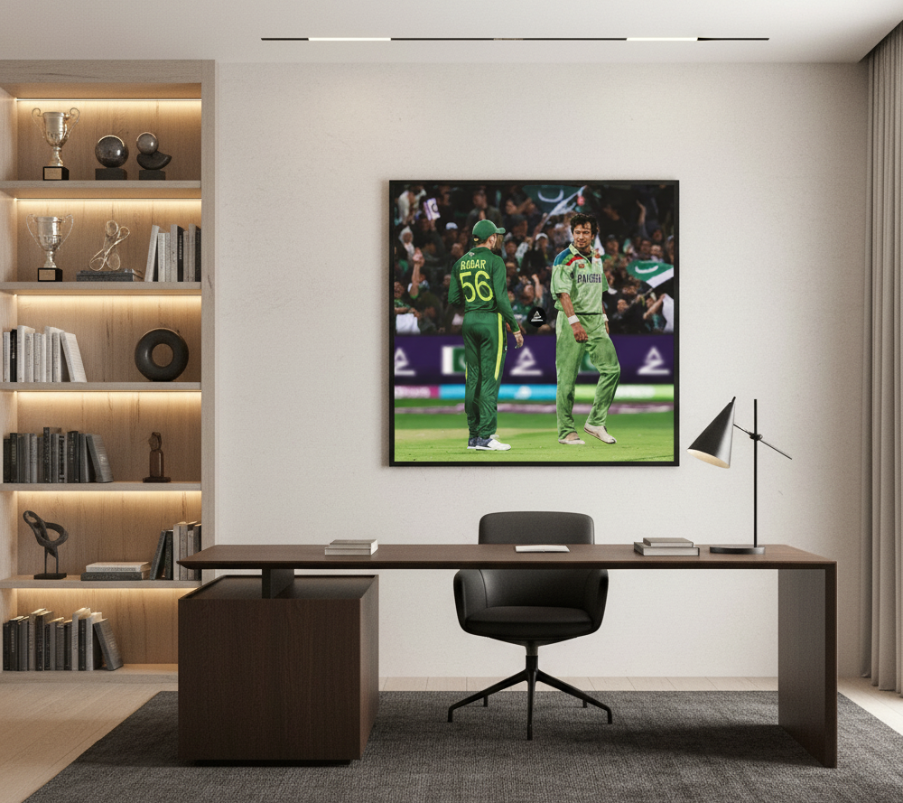 Legacy of Greatness – Babar Azam & Imran Khan Wall Art