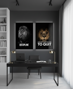Discipline & Never Quit – 2-Panel Motivational Wall Art