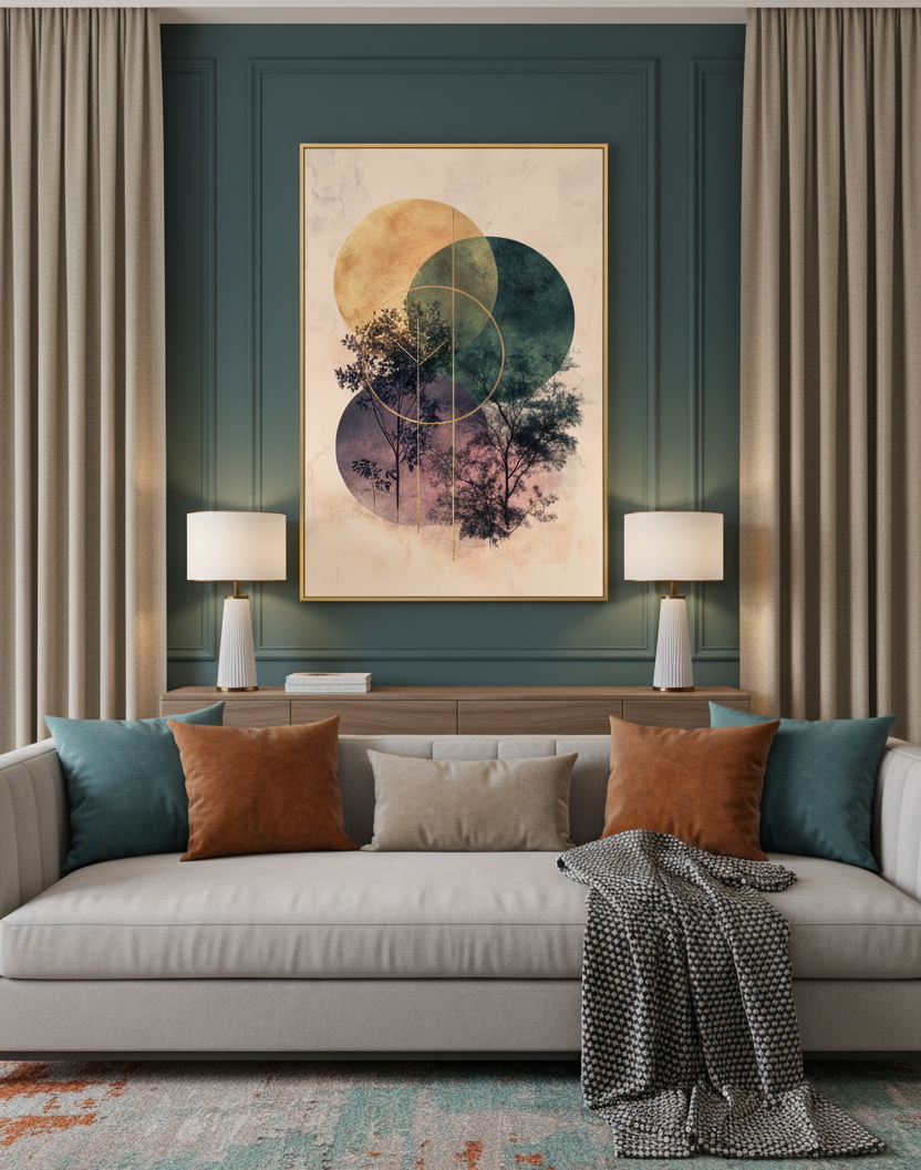 Geometric Harmony – Nature in Balance Wall Art