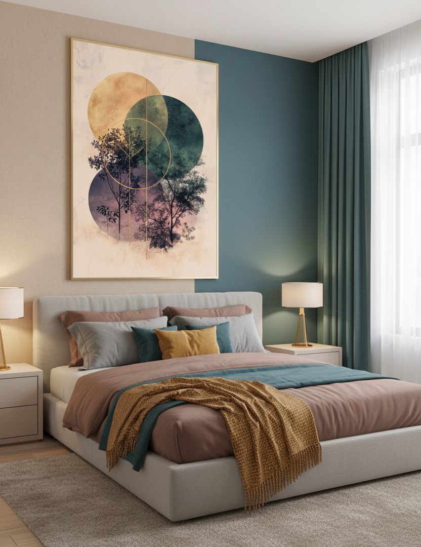 Geometric Harmony – Nature in Balance Wall Art