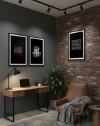 3-Panel Motivational Quotes Wall Art – Inspire Every Day