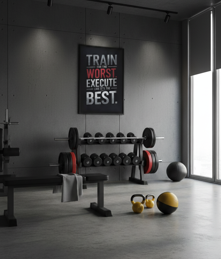 Train for the Worst – Motivational Wall Art