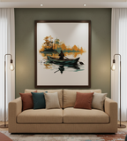Silent Reflections – Boat on Still Waters Wall Art