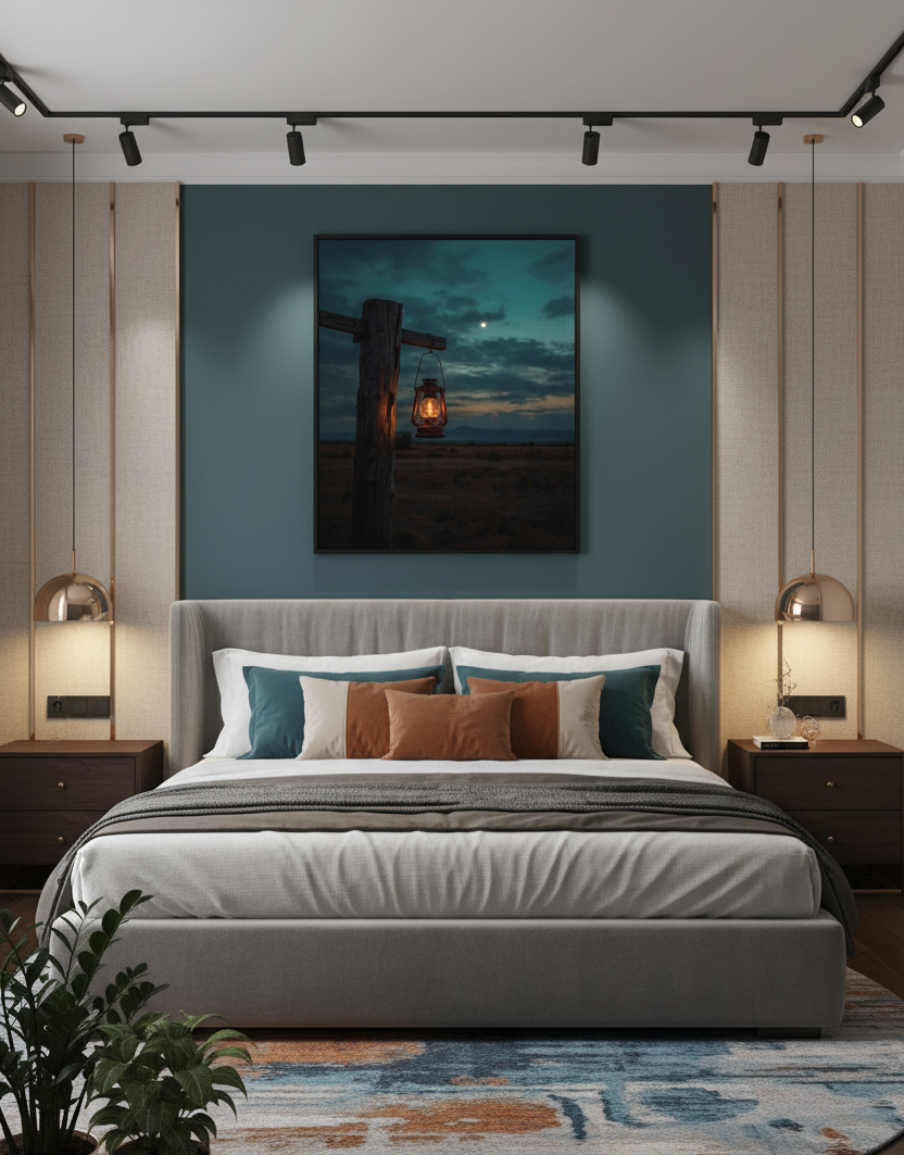 Tranquil Lantern – Serenity at Dusk Wall Art