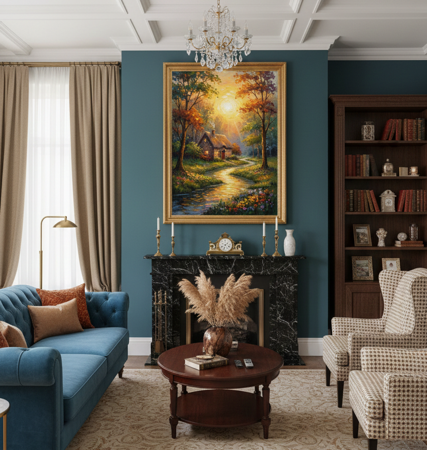 Hidden Haven – Cottage in the Woods Wall Art