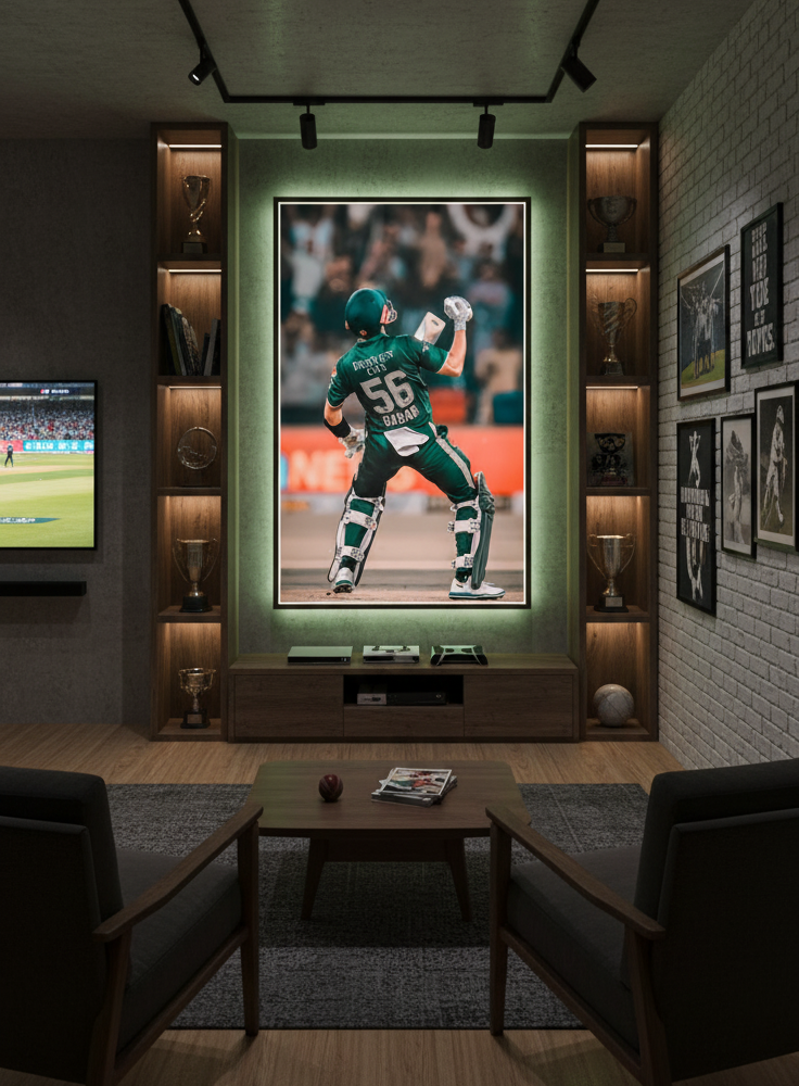 Moment of Glory – Babar Azam in Action Wall Art