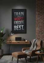 Train for the Worst – Motivational Wall Art